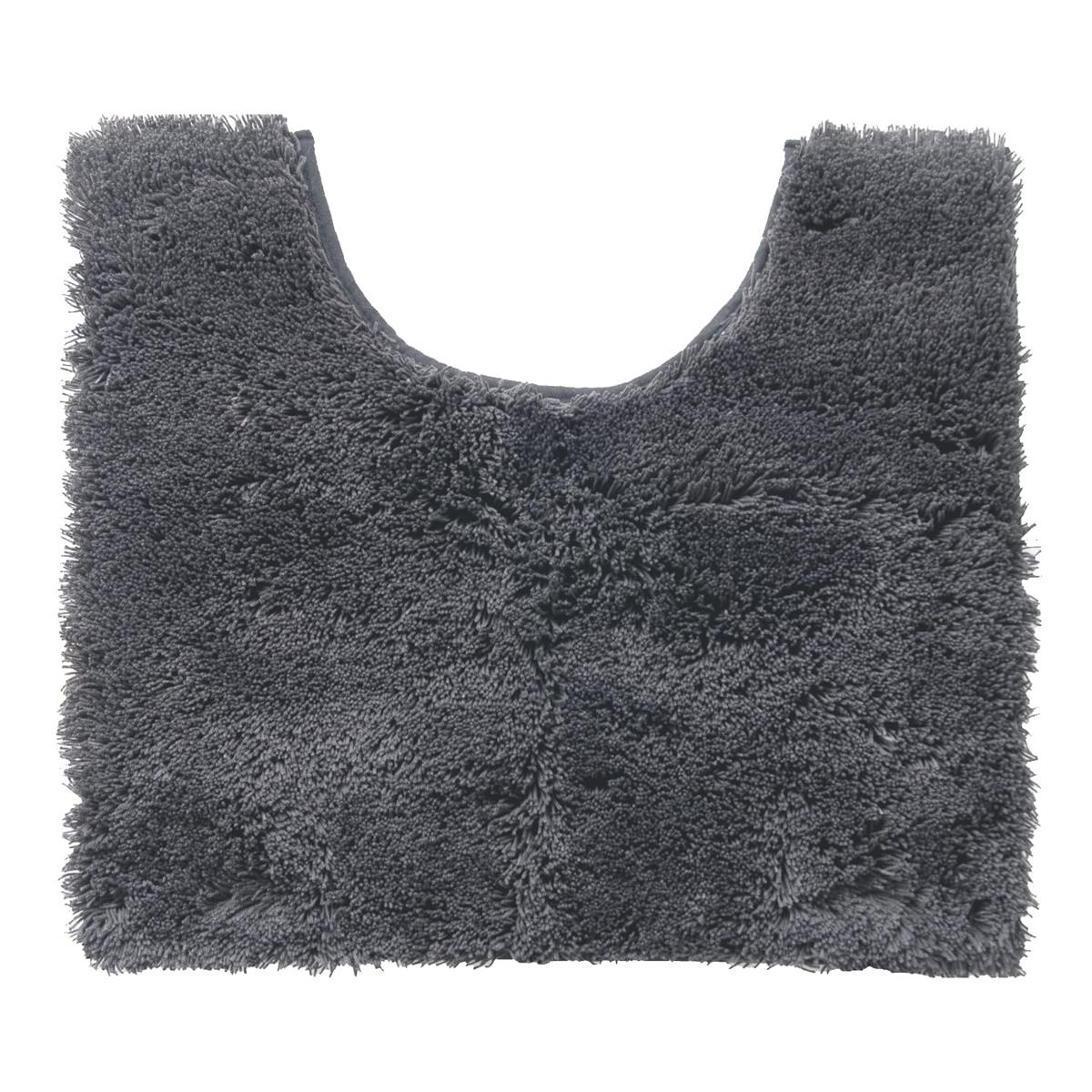 オカ(OKA) 乾度良好Dナチュレ トイレマット ミニサイズ (約48cm×55cm) ダークグレー (かんどりょうこう 吸水 速乾 抗菌 防臭 トイレ 洗える)