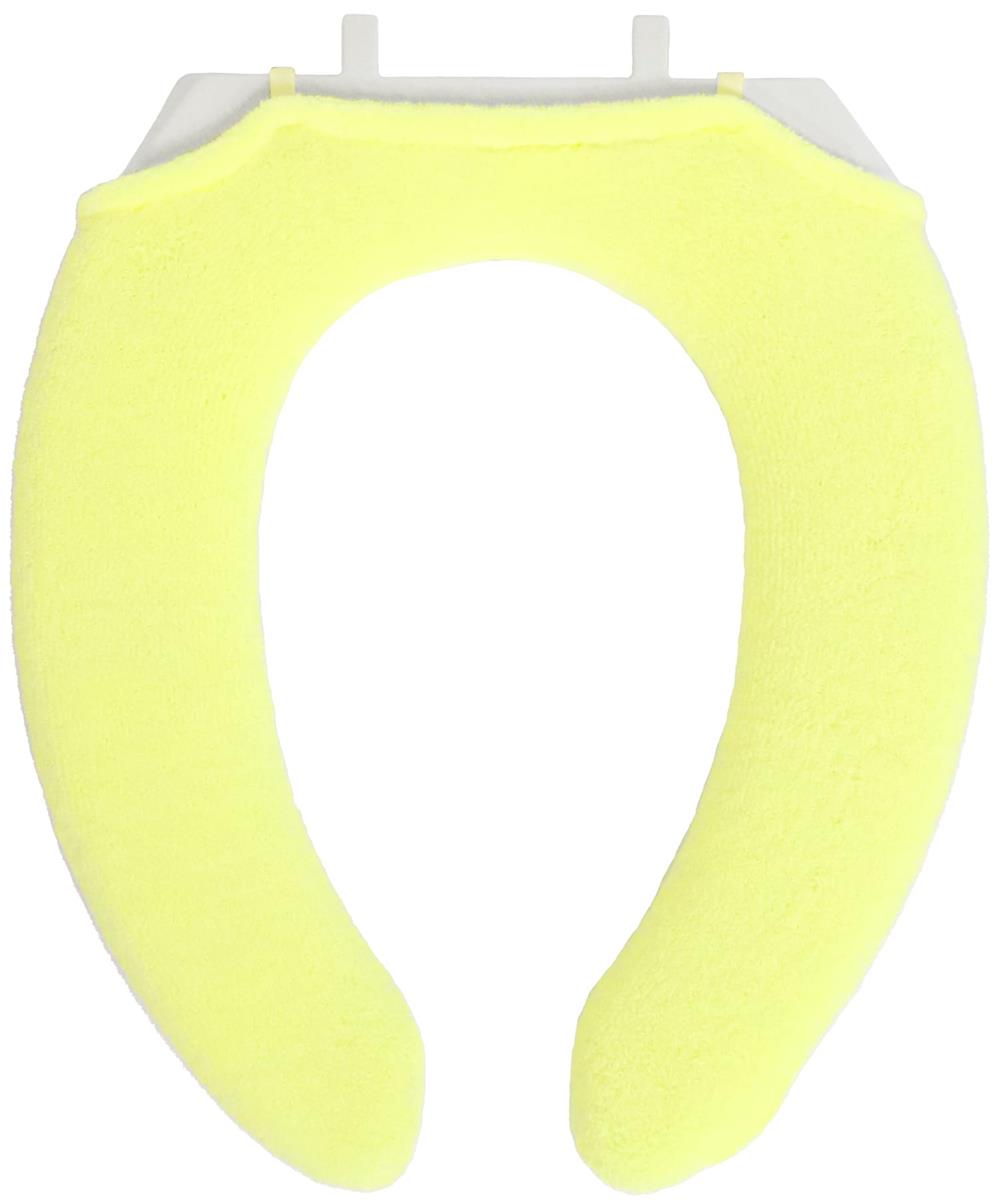 カキウチ 便座カバー U型 イエ ロー 洗濯 機で丸洗い可能 大きな差し込み口 かんたんセット SELECT JUS..