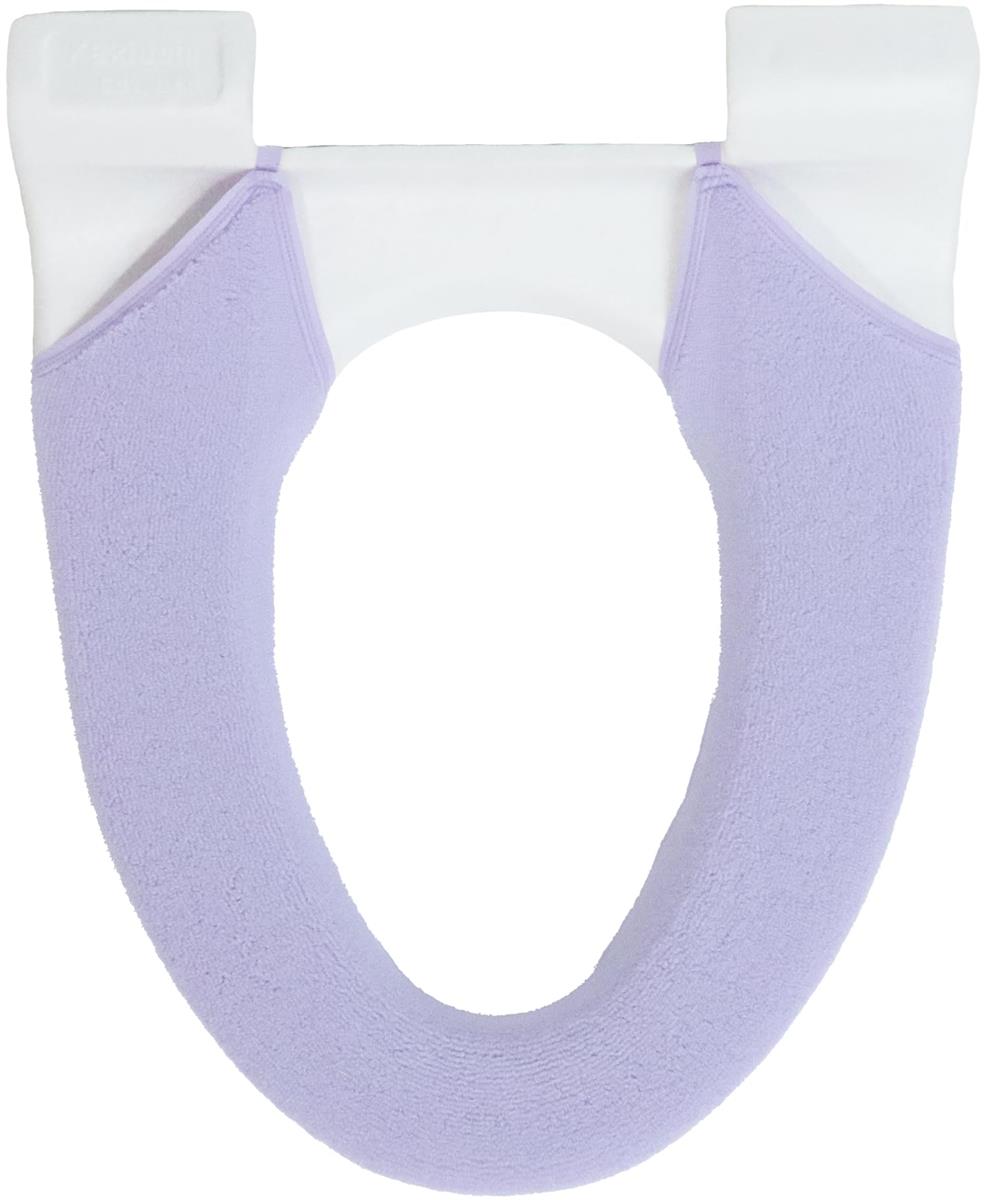カキウチ 便座カバー 洗浄・暖房型 パープル 洗濯 機で丸洗い可能 サイズ調節フック付き かんたん装着 SELECT JUST FIT