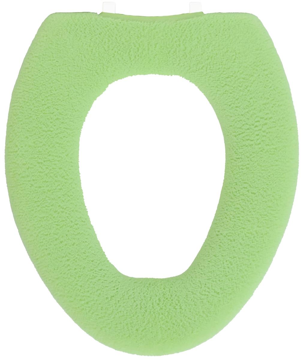 カキウチ 便座カバー O型 グリ ーン 洗濯 機で丸洗い可能 かぶせて留めるだけ かんたんセット SELECT J..