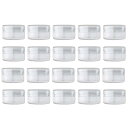 20個セット10ml 小分け丸ケース クリ ームケース アクセサリ ーケース プラ スチックビーズ収納ケース 化 粧品用小分け容器 ネイルパーツ収納ボックス 詰め替え容器 化 粧品・クリ ーム・小物用収納ボックス クリア