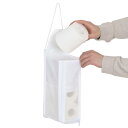 アストロ トイレットペーパーホルダー 半透明 ホワイト 吊り下げ トイレペーパースト ッカー トイレ収納 ポケット付き 110-07
