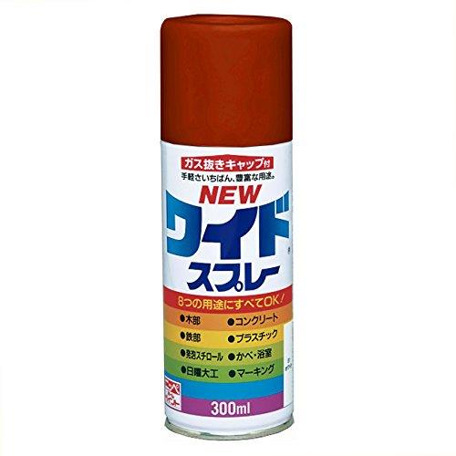 ニッペ ペンキ ス プレー ニ ューワイドス プレー 300ml 茶色 油性 つやあり 屋内外 日本製 4976124282..