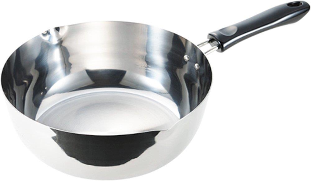 下村企販 片手鍋 24cm 目盛付 【日本製】 直火・IH対応 注ぎ口付き 目盛付き ミラー仕上げ 多用途に使..