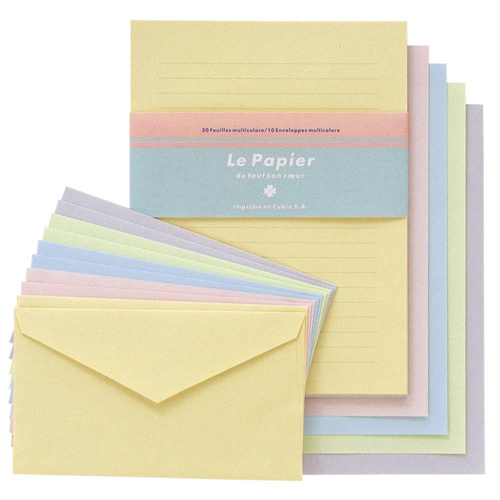 キュービックス レターセット カ ラード 5冊 パウダー 991090-00