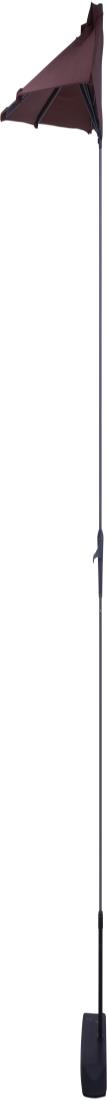 不二貿易 パラソル 幅270×奥行139×高さ234 ブラウン ガーデン 半円パラソル クランク式開閉 アルミ 37855
