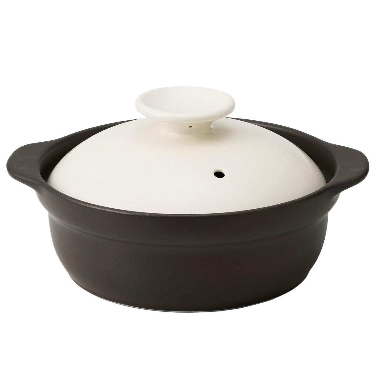 TAMAKI サ ーマテック一人用 IH対応 超軽量IH土鍋 6.5号 ホワイト 23×20×高さ11×底直径15.7cm 使いやすい 軽い 陶器 800ml T-960240