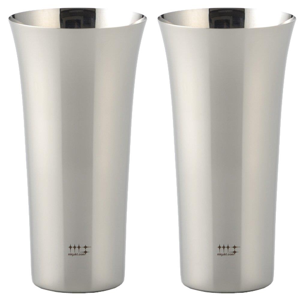 ヨシカワ(Yoshikawa) ハ イボール・ビアタンブラー シルバー 435ml 2pcs 磨き屋シンジケート YJ1306