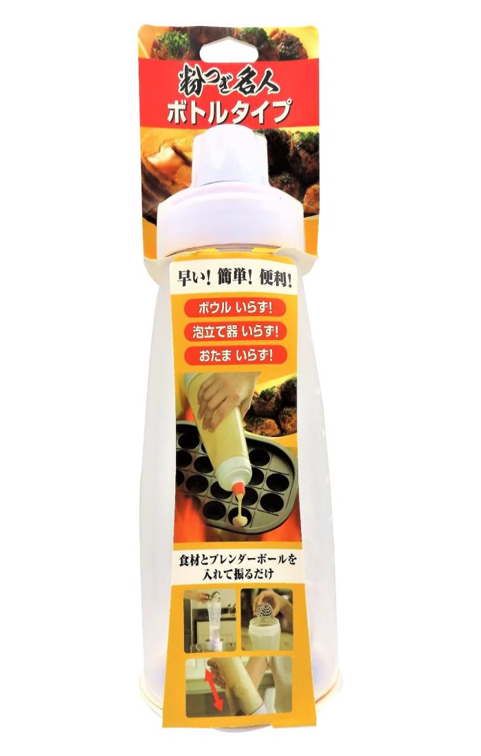 富士商 粉つぎ器 ボトル 1L シェイカー かき混ぜ器 たこ焼き作り パンケーキ作り 簡単調理 粉つぎ名人 F21042 1本入 ボトルタイプ
