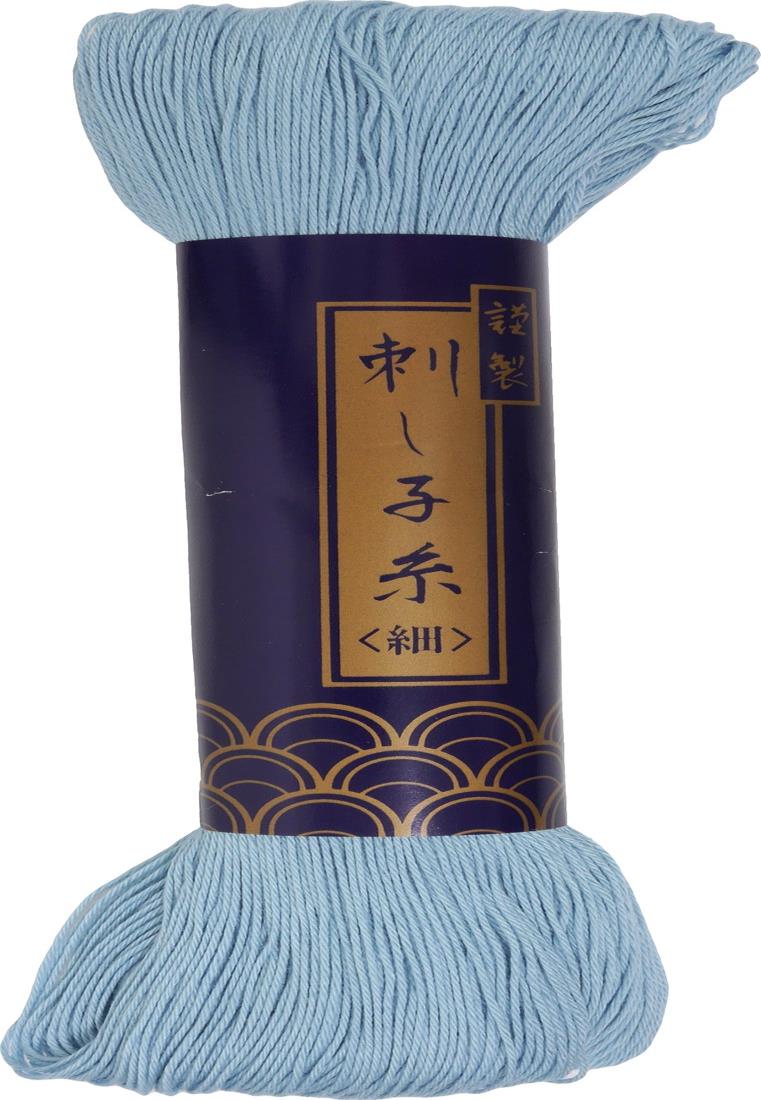 ダルマ 刺し子糸 細 170m col.26 水色 5かせセット