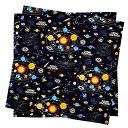 COLORFUL CANDY STYLE ランチクロス 男の子 2枚セット 給食 ナフキン お弁当 スタンダード 45×45cm 正方形 太陽系惑星とコ スモプ...