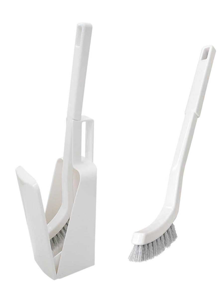 オーエ トイレブラシ 約縦37.5×横8×奥行9.5cm ホワイト CH ケース付き コンパクト ブラシ