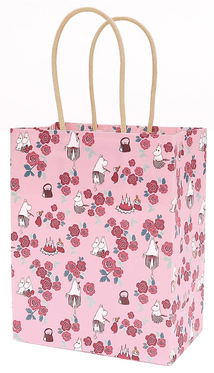 インディゴ MOOMIN ム ーミンママ ラッピング 手提げ 紙袋 キャリ ーバッグS ローズパターン ピンク MC..