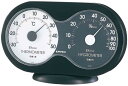 エンペックス気象計 温度計・湿度計 ブラック (約)H9.4×W15×D3.5cm(3)