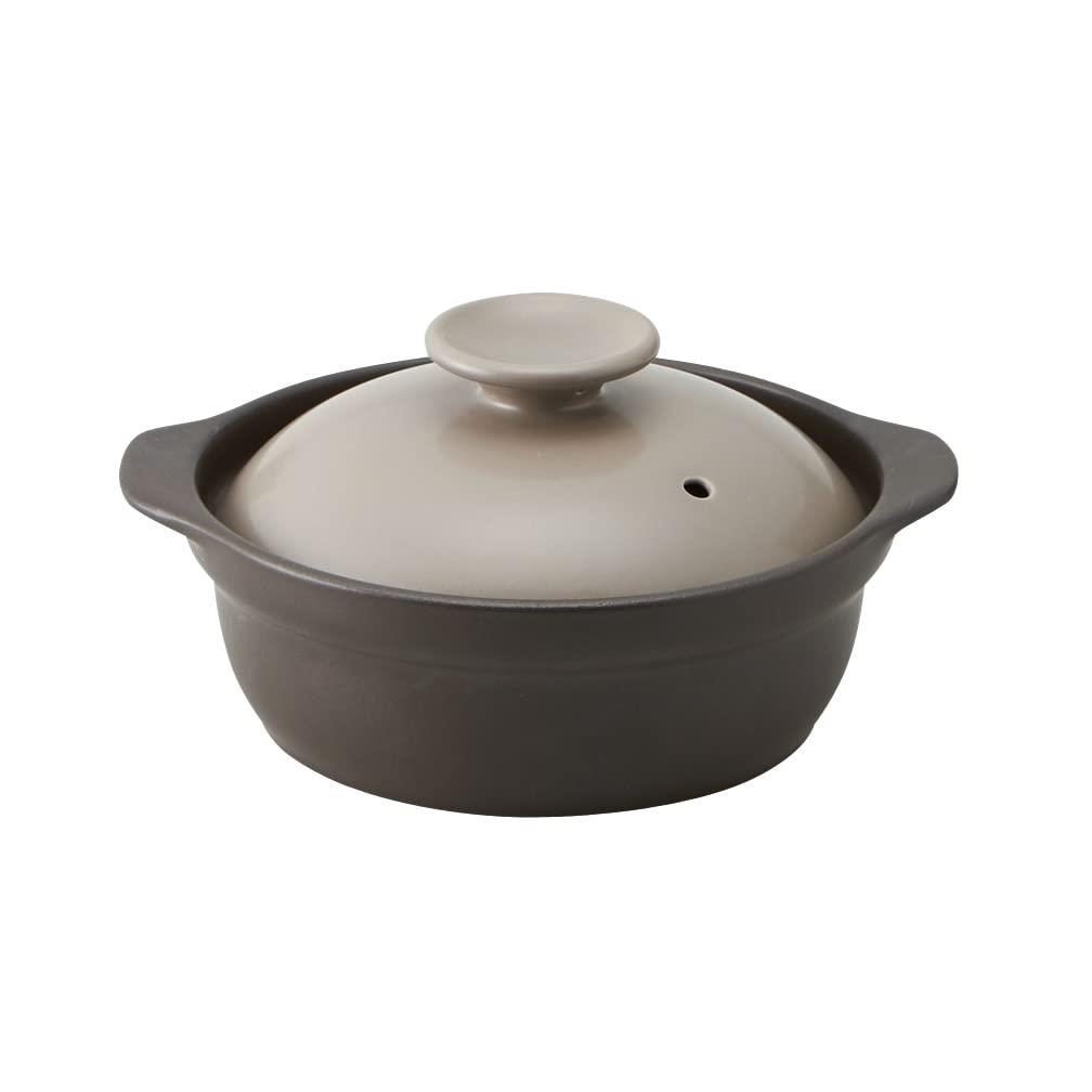 TAMAKI サ ーマテック一人用 IH対応 超軽量土鍋 6.5号 23cm 800ml モカ T-942383