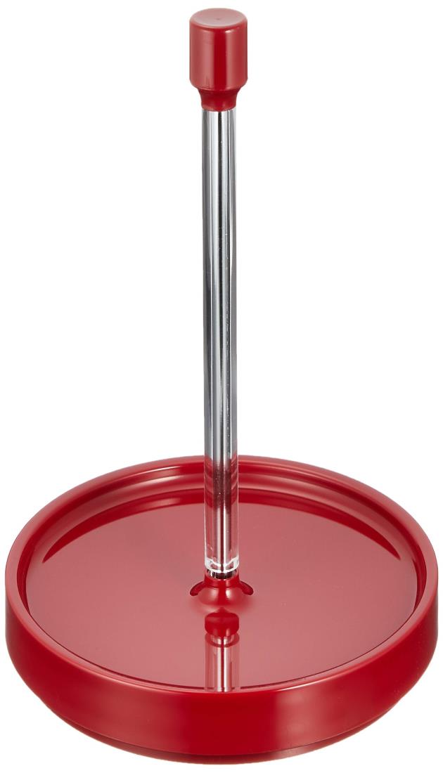 リス 調味料 回転トレー レッド 直径19.2×高さ19.7cm ノーブル 回転カスター 日本製