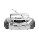 WINTECH(ウィンテック) 【ダブルラジカセ】 WCT-2 シルバー AM/FMラジオ(ワイドFM) テープテープダビング マイクミキシングカラオケ録音 ラジオ録音 電源ケーブル付属 単一乾電池×6本 廣華物産
