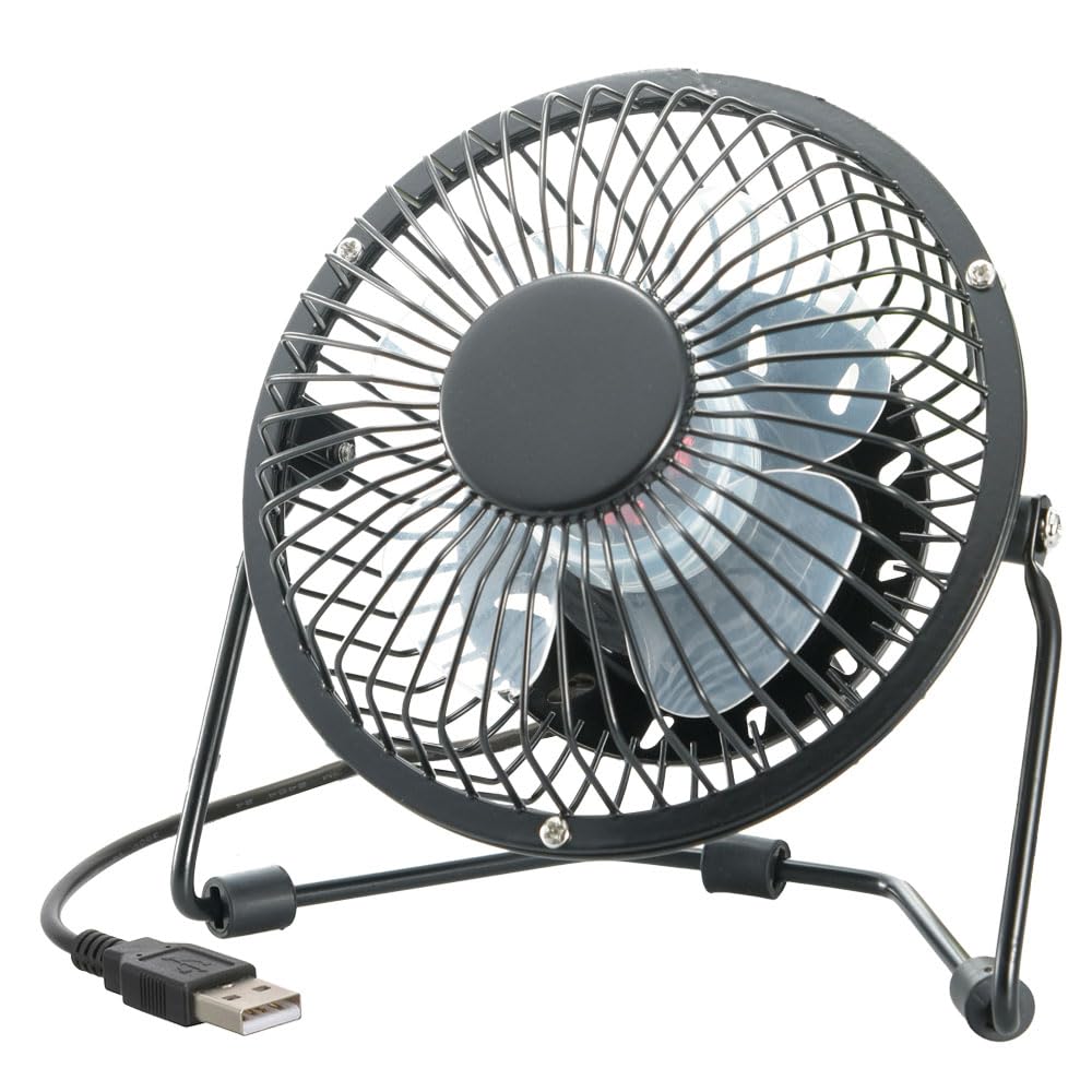 オーム(OHM) 扇風機 USBミニファン 卓上扇風機 ミニ扇風機 デスクファン USB電源 ブラック KIS-U10TPB-K 08-1611 オーム電機