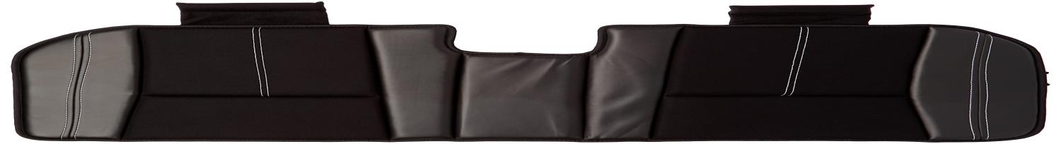 ボンフォーム(BONFORM) シートクッション ベーシックレザー 軽自動車 ツイン ストッパー付き ツイン113x45x2cm ブラック 5345-22BK