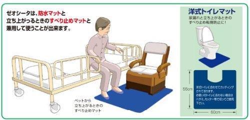 シンエイテクノ ゼオシーター(ポータブルトイレ用防臭すべり止めマット) ブラウン 55cm×60cm(洋式)