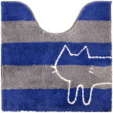 オカ(OKA) うちねこ レギュラーサイズ トイレマット 約60×60cm (ブルー)