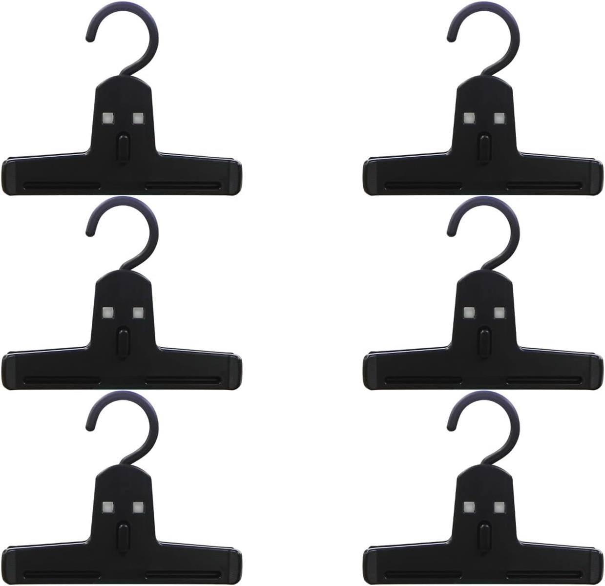 シンコハンガー(Shinkohanger) 衣類用ハンガー S&F イージークリッパー 6個セット ブラック 日本製 ラック ズボン ピンチ 洗濯 タオル スラ...