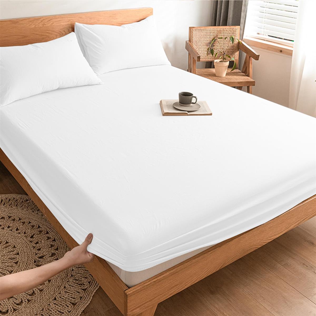 AYO(エイワイオー) ボックスシーツ セミダブル ベッドカバー 洗いざらし· 超柔らかい オールシーズン ベッドシーツ 吸水速乾 通気性 シーツ マ...