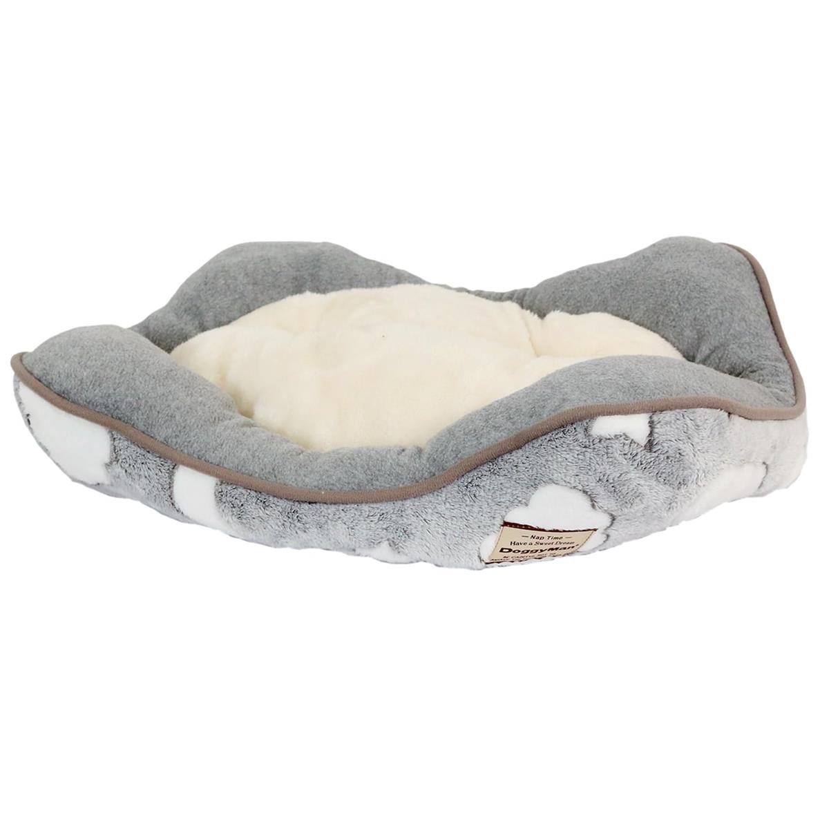 ドギーマン あったかプラ ス オーバルベッド ム ーンナイト ダークグレー（犬・猫用）