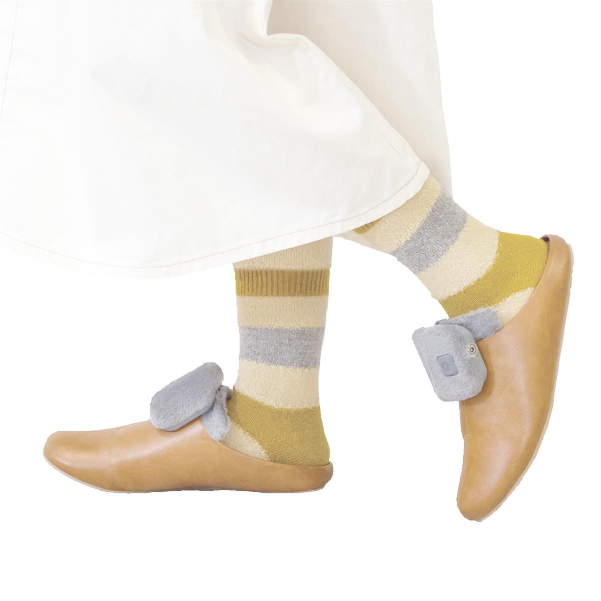 TOPLAND ランド フットウォーマー USB 充電式 コードレス 洗える 省エネ 冷え対策 足元 フランネル 連続6時間使用 グレー SW-FW10GR