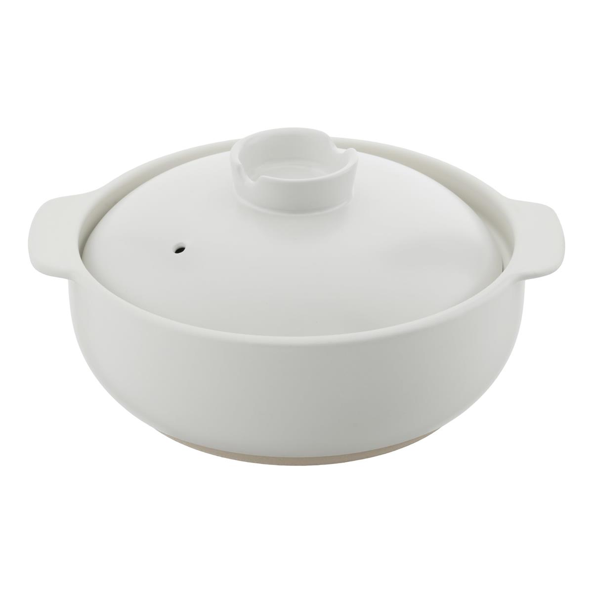 武田コーポレーション【卓上鍋・土鍋・直火】 ホワイト 27.6×24×9cm 土鍋 8号 白 D8WH