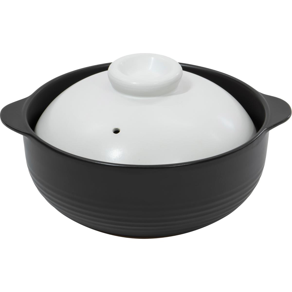 武田コーポレーション【卓上鍋・土鍋・直火】 ブラック・ホワイト 27.6×24×9cm ふきこぼれにくい土鍋 8..