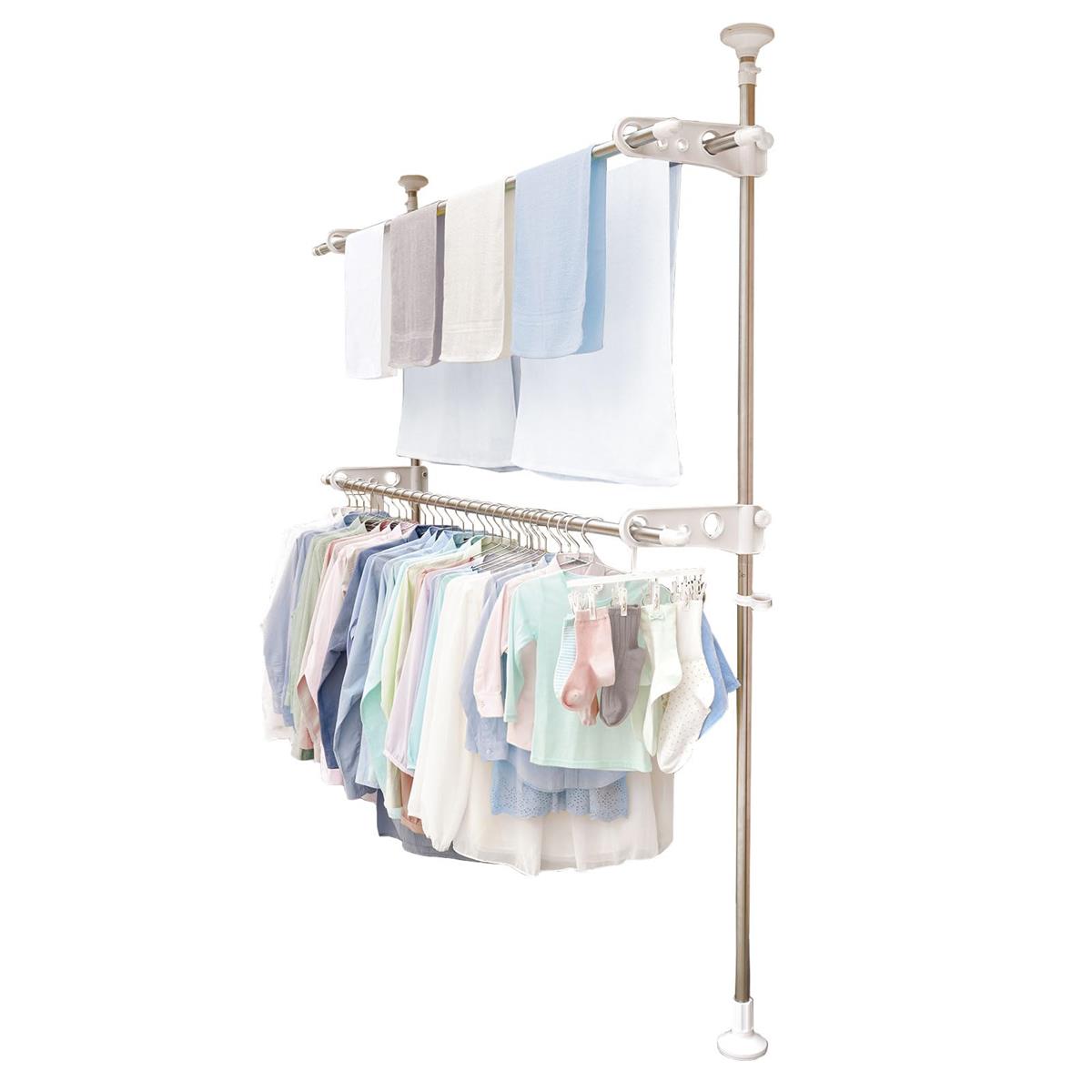 【限定パッケージデザイン】天馬 大きな脚形状と吸盤状クッションでしっかり固定できるベランダ突っ張..