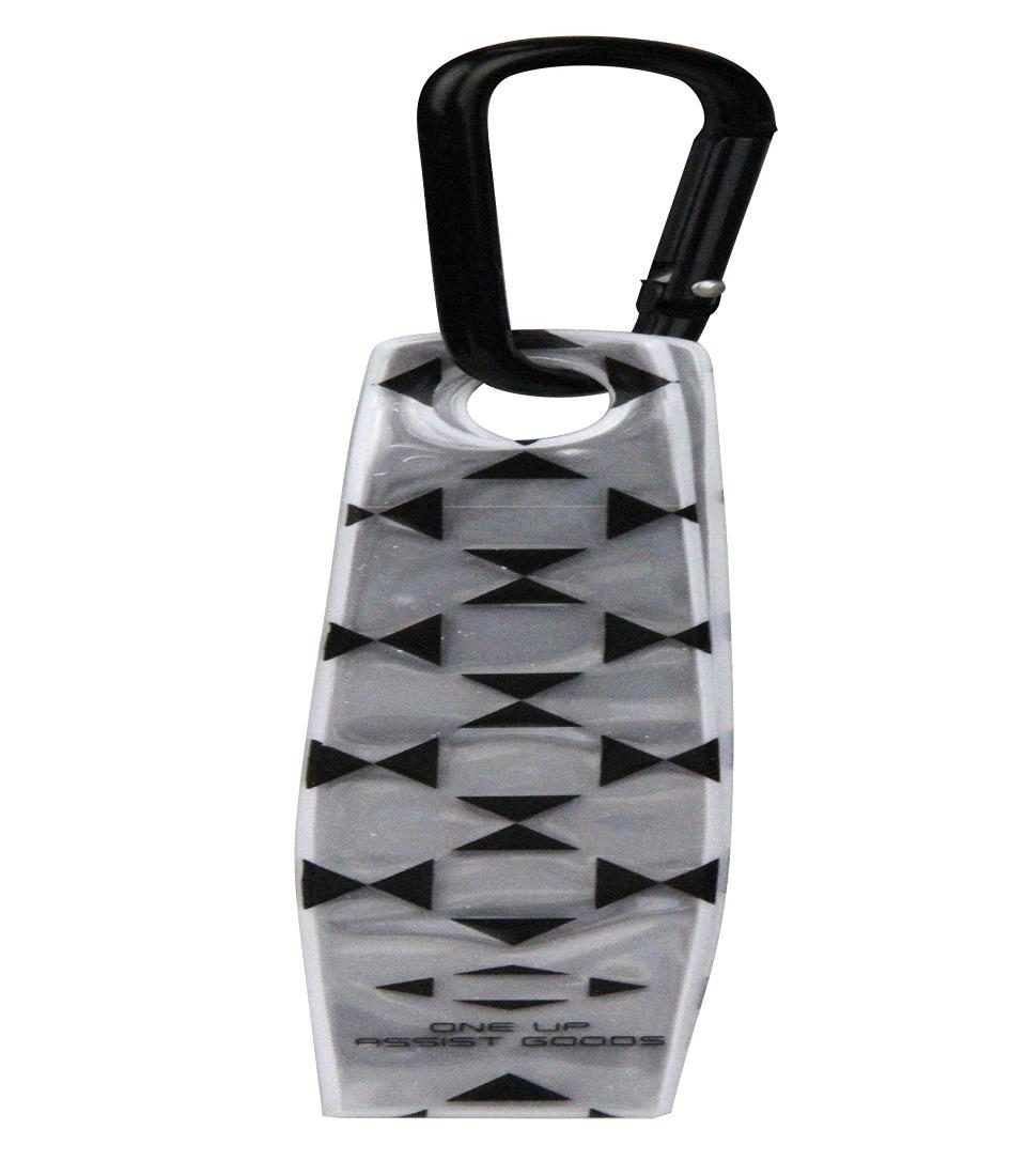 SK11 カラビナキーホルダー ユニセ ックス大人 リバーシブル ホワイト 高輝度 マイクロプリズム KARKEY-W