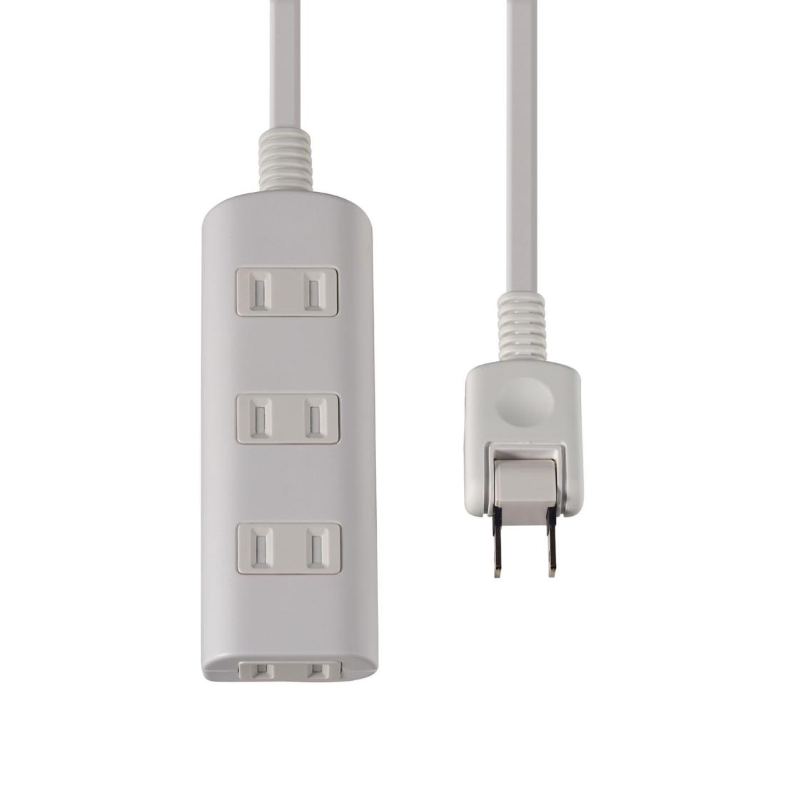 エルパ(ELPA) 扉付タップラン 電源タップ 延長コード 125V 3m 4個口 ホワイト WBT-N4030B(W)