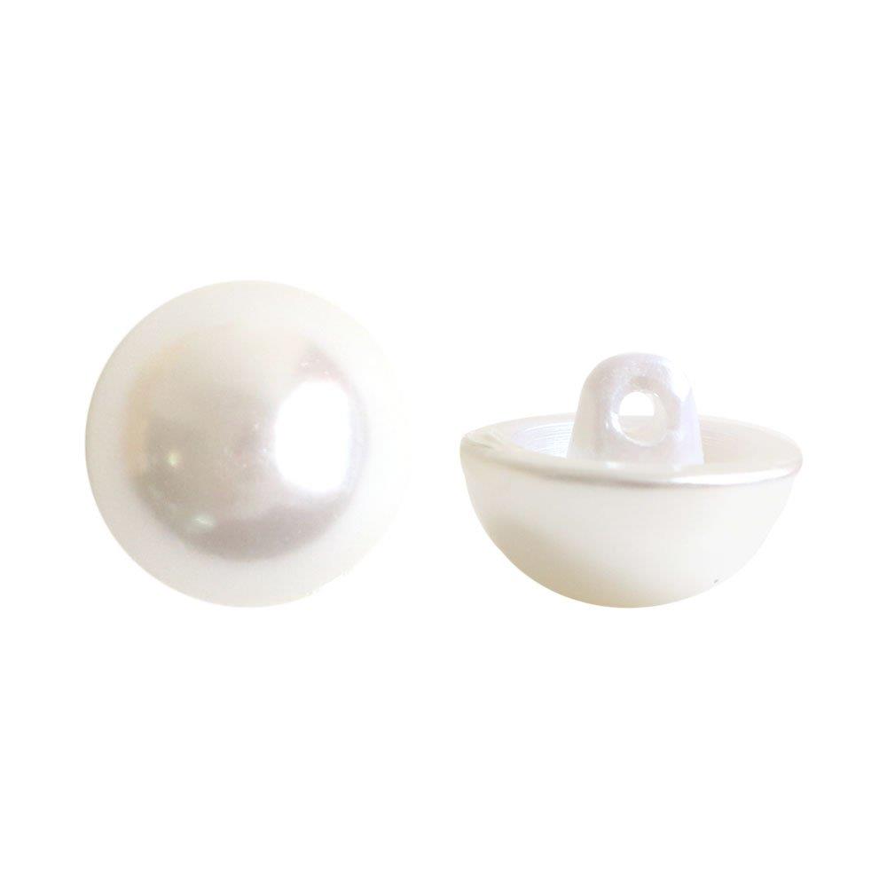 日本紐釦貿易(Nippon Chuko) パール半丸ボタン 10個入 φ13mm ホワイト LW4493-13 手芸用品 ボタン・フ..