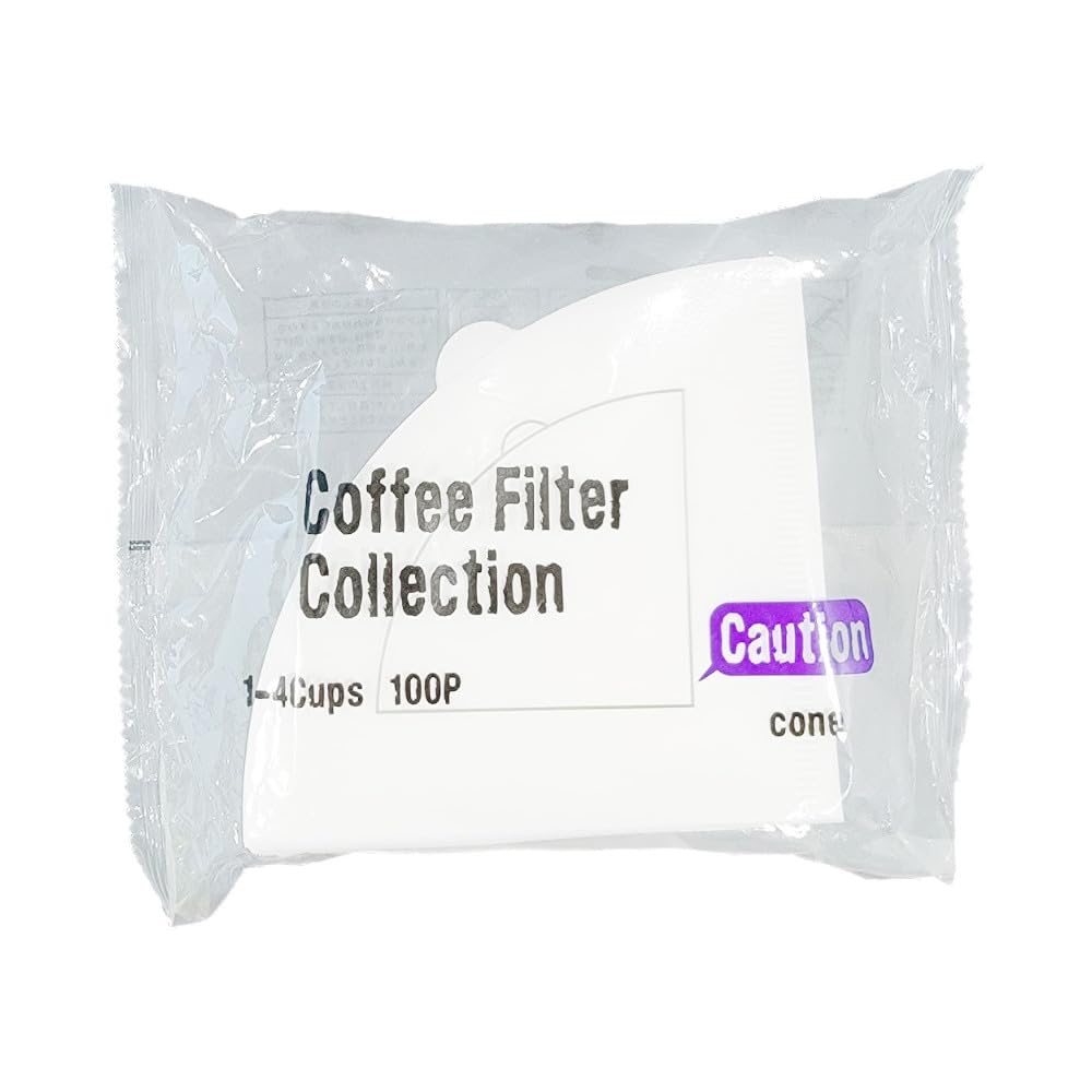 カナエ紙工 漂白 コーヒーフィルター 1～4杯用 円すい 100枚 日本製 CF1~4