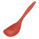 貝印 KAI 卓上 鍋 取り分けに便利な スプーン あく取り用 リブ付 食洗機 対応 KAI KITCHEN レッド 日本製 DH8165