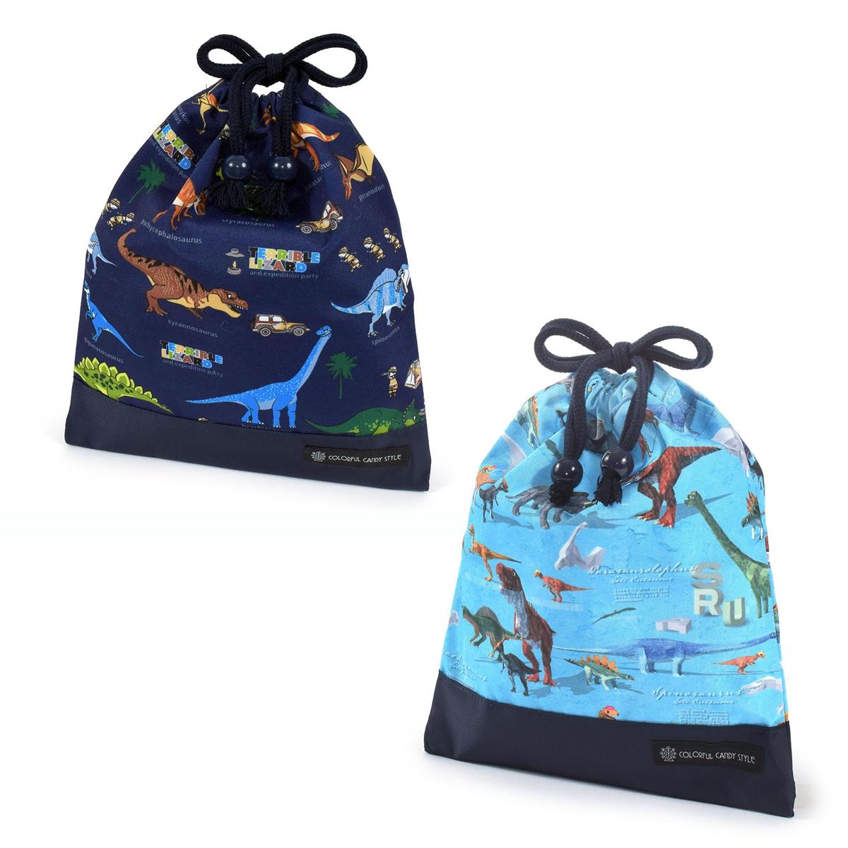 COLORFUL CANDY STYLE 巾着(給食袋) 別柄2枚セット 撥水生地 給食袋 小物入れ お道具袋 子供 キッズ か..