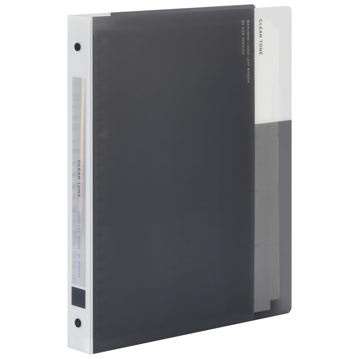 マルマン ルーズリ ーフ バイ ンダー CLEAN TONE B5 ワイド 26穴 ブラック F312-05