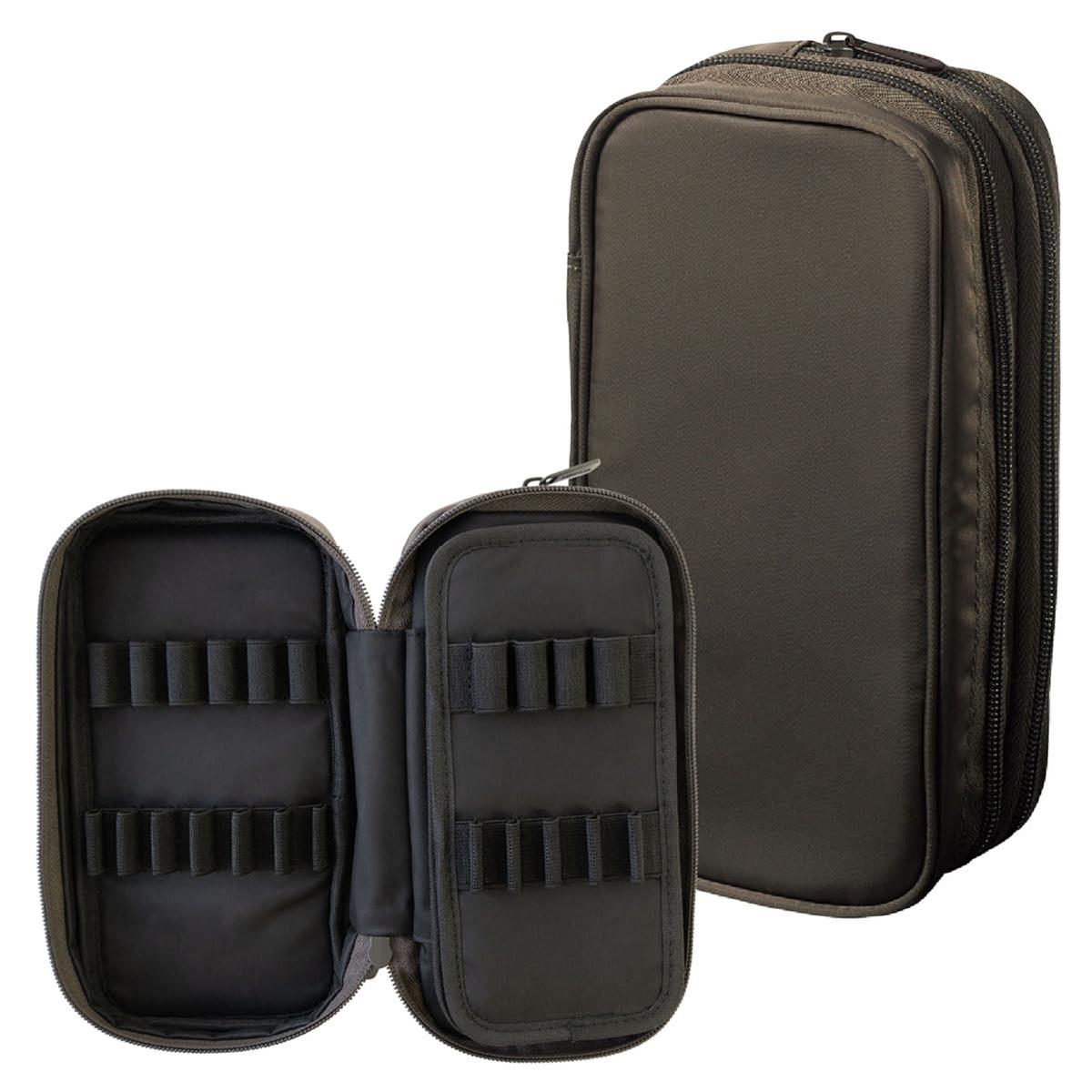 リヒトラブ XCOA スプレッド ダブルペンケース ア ッシュブラウン A3801-9