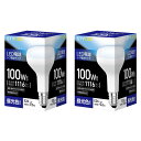 スタイルド LED電球 2個セット E26 昼光色 100W形相当 レフ電球形 密閉器具対応 HDR9E26D2