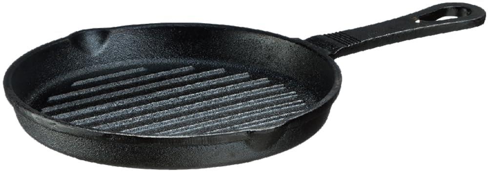 イシガキ産業 イシガキ スキレット グリルパン 鉄鋳物 18cm ガ ス火 IH対応 波型形状で余分な油を落とす