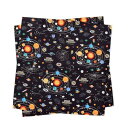 COLORFUL CANDY STYLE ランチクロス・給食ナフキン(45cm×45cm) 撥水ノーアイ ロン 2枚セット 太陽系惑星とコ スモプラネタリウム(...
