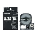 キングジム 【純正】 テプラPROテープカート リッジ マットラベル 18mm 黒/白文字 8m SB18KS