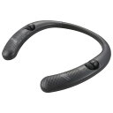 オーム(OHM) 電機 AudioComm ネックスピーカー ワイヤレス 首掛け ウェアラブル Bluetooth5.0 ポータブルスピーカー ワイヤレスイヤホン ブラック ASP-W55Z 03-0950