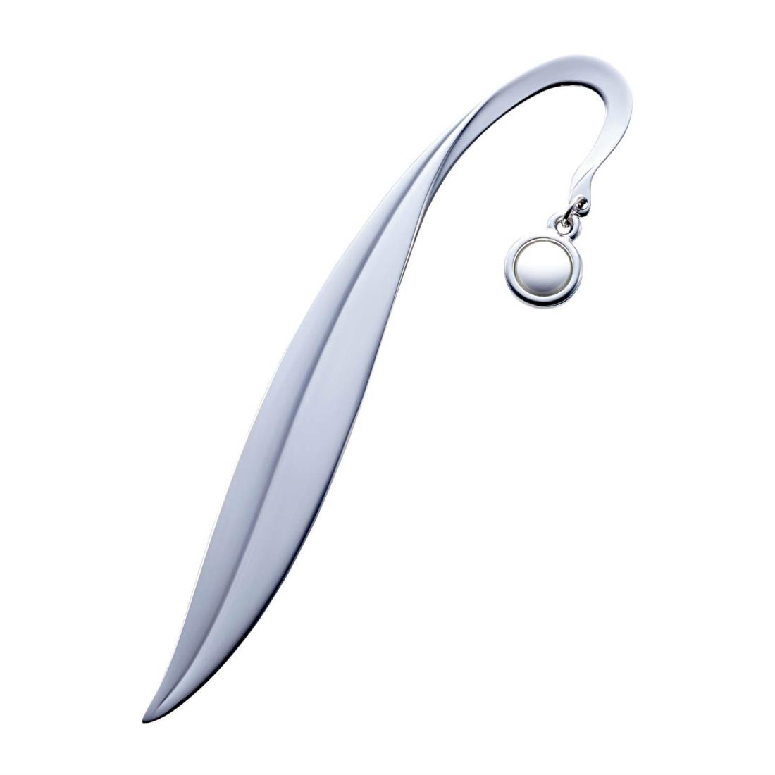 Noritake ノリタケ ブックマーカー ボーンチャイナ製チャーム付き 全長約13cm ブックマーカー 1個 シルバー ステンレス MT-BM/MC15