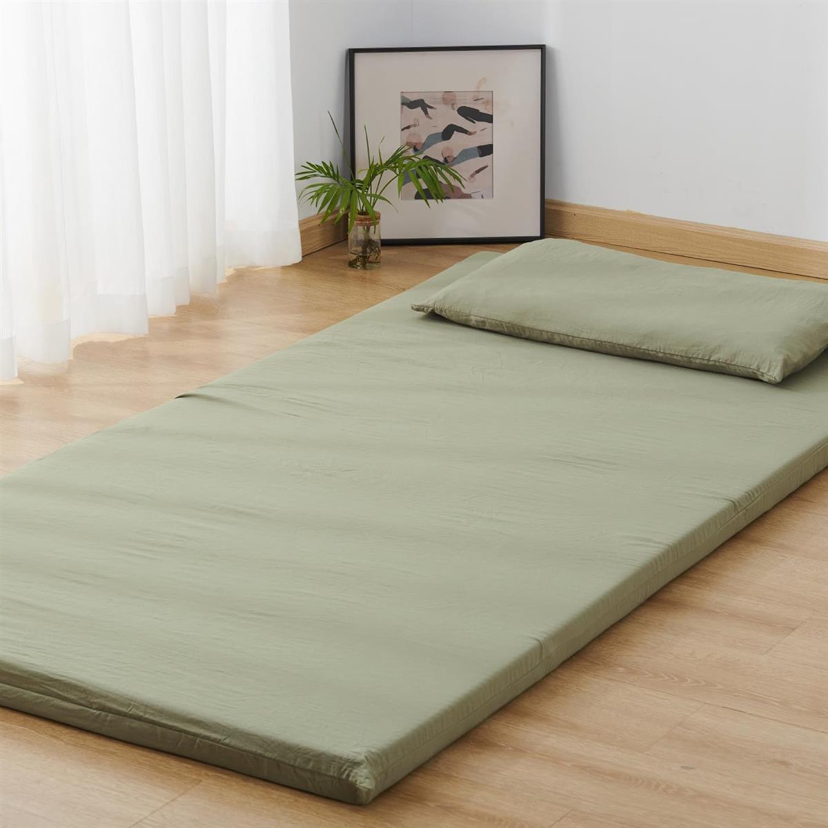 クモリ(Kumori) 敷き布団カバー ダブル 洗いざらし ピーチス キン加工 柔らかい肌触り 洗える 吸汗 速..