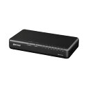 バッファロー BUFFALO Giga対応 プラ スチック筐体 AC電源 8ポート LSW6-GT-8EP/BK ブラック スイッチングハブ マグネット 壁掛け設置対応(2)