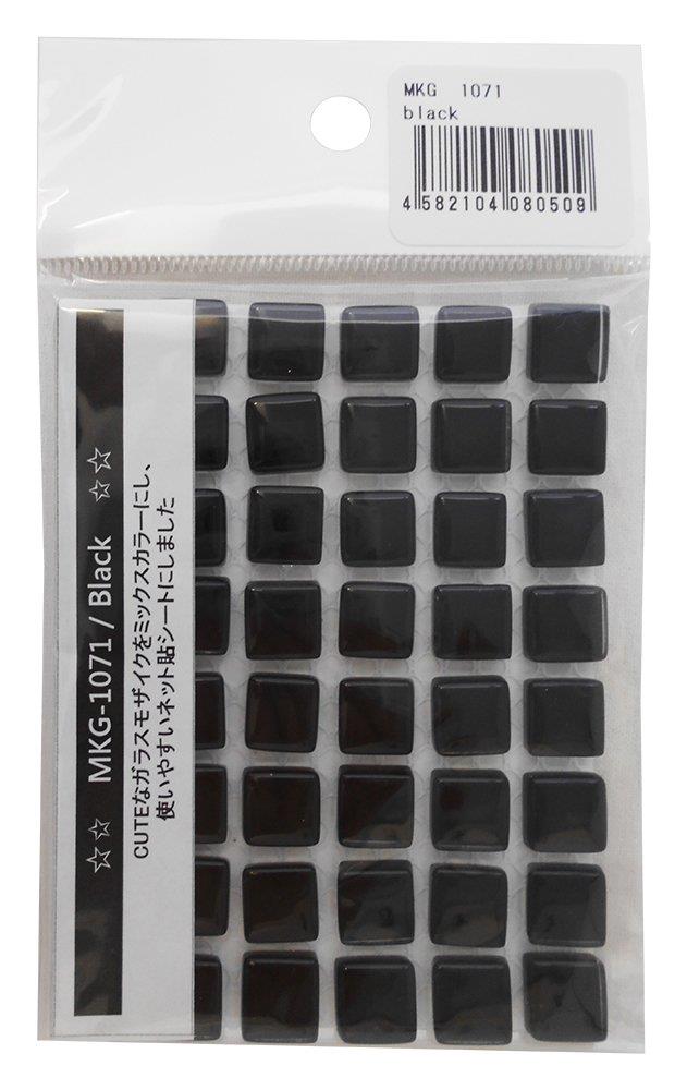 miki ガラ スモザイクタイル 10mm角(4mm厚) Black MKG-1071