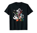 I Love Art 面白いアーティスト画家ギフト カラフルなアートワーク付き Tシャツ